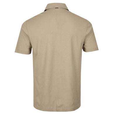 Herno M.C Jersey Polo Shirt in Taupe Back