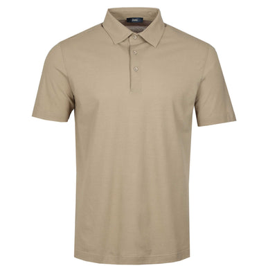 Herno M.C Jersey Polo Shirt in Taupe