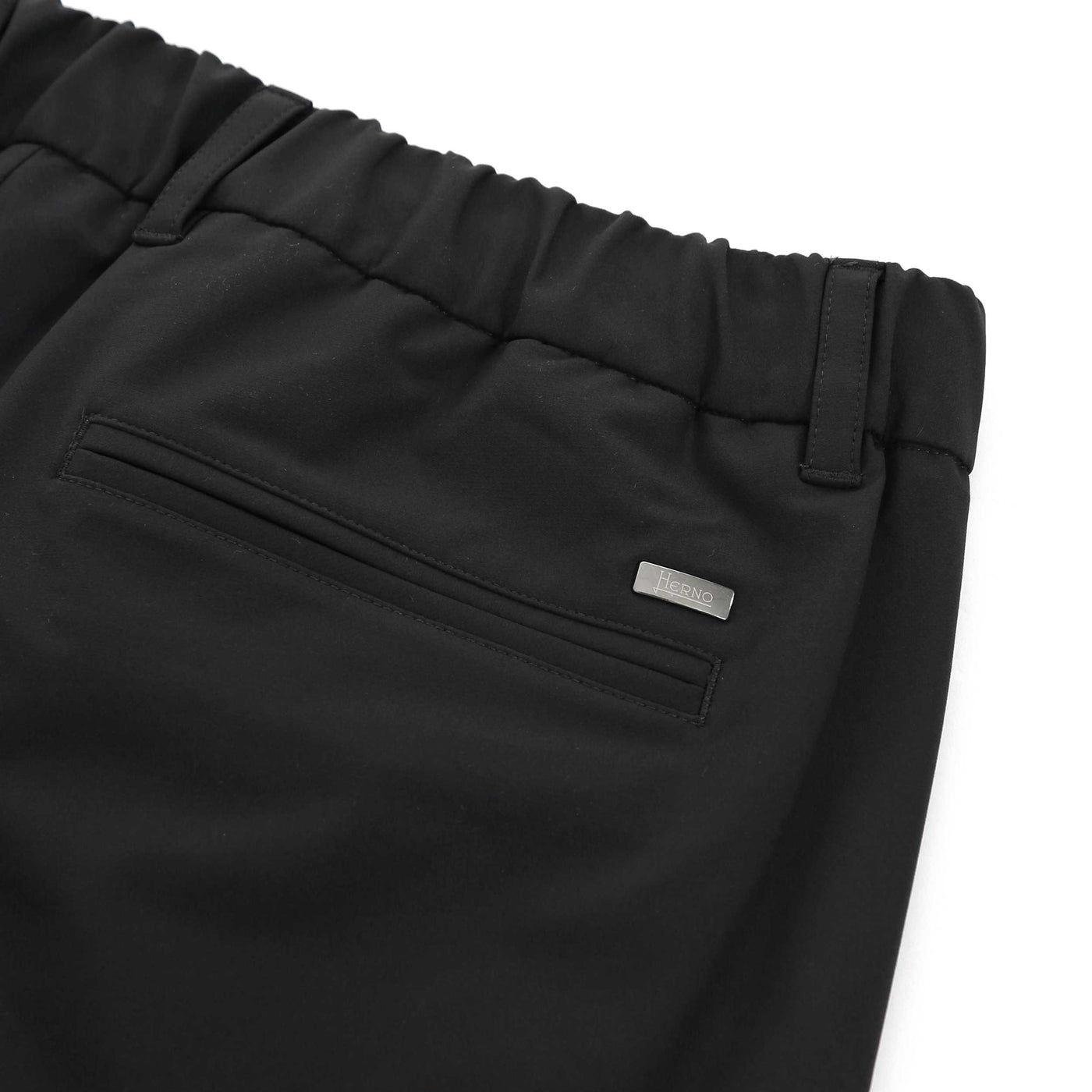 Herno Pantalone Regular Fit Trouser in Black Logo