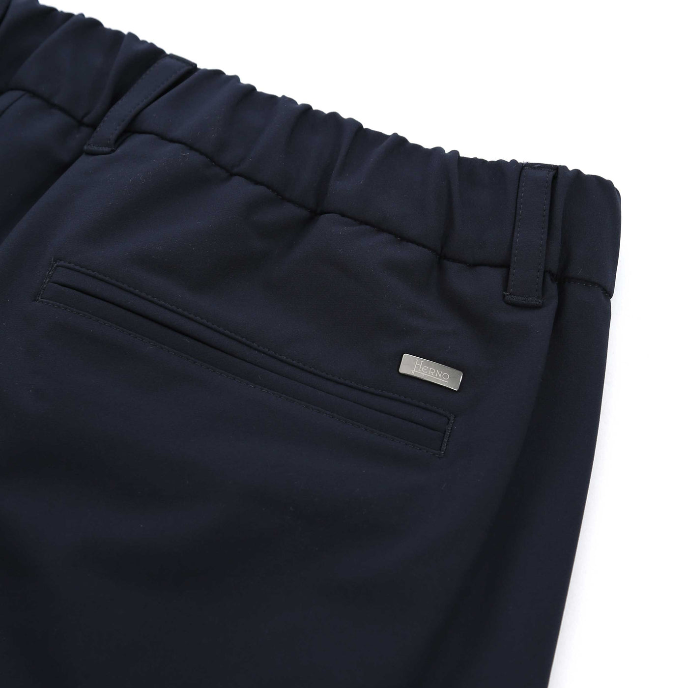 Herno Pantalone Regular Fit Trouser in Navy Logo