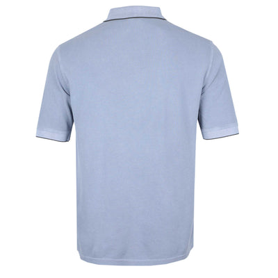 Herno Pique Polo Shirt in Azzurro Blue Back
