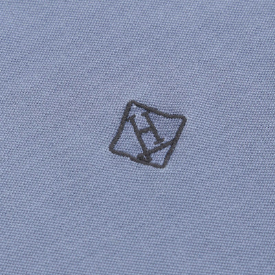 Herno Pique Polo Shirt in Azzurro Blue Logo