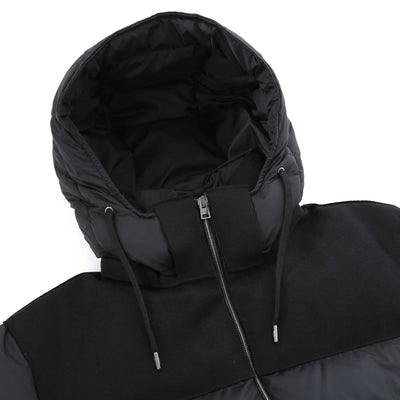 Herno Piumino Medio Mixato Jacket in Black Hood