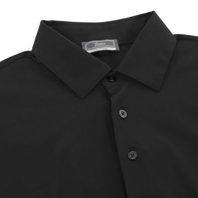 Herno Polo Tecnica Polo Shirt in Black Placket