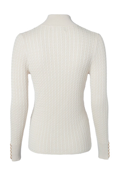 Holland Cooper Ava Half Zip Knit Ladies Knitwear in Almond Back