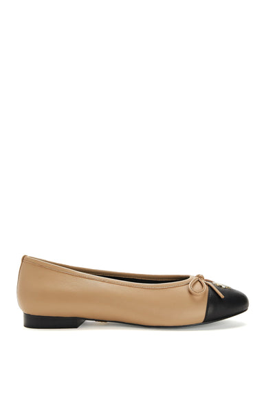 Holland Cooper Ballet Shoe in Nude Black Side