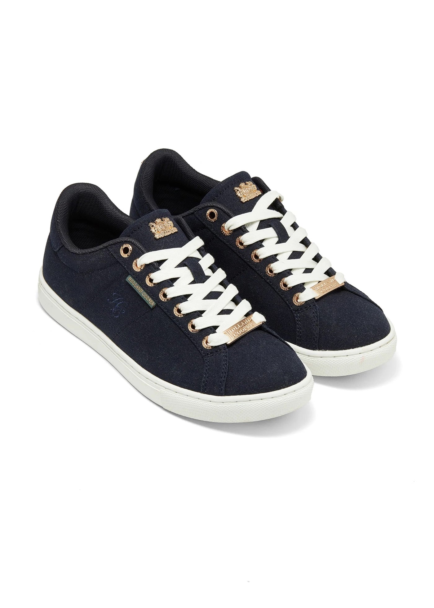 Holland Cooper Chelsea Court Ladies Trainer in Ink Navy Pair