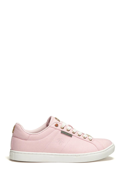 Holland Cooper Chelsea Court Ladies Trainer in Soft Pink Side