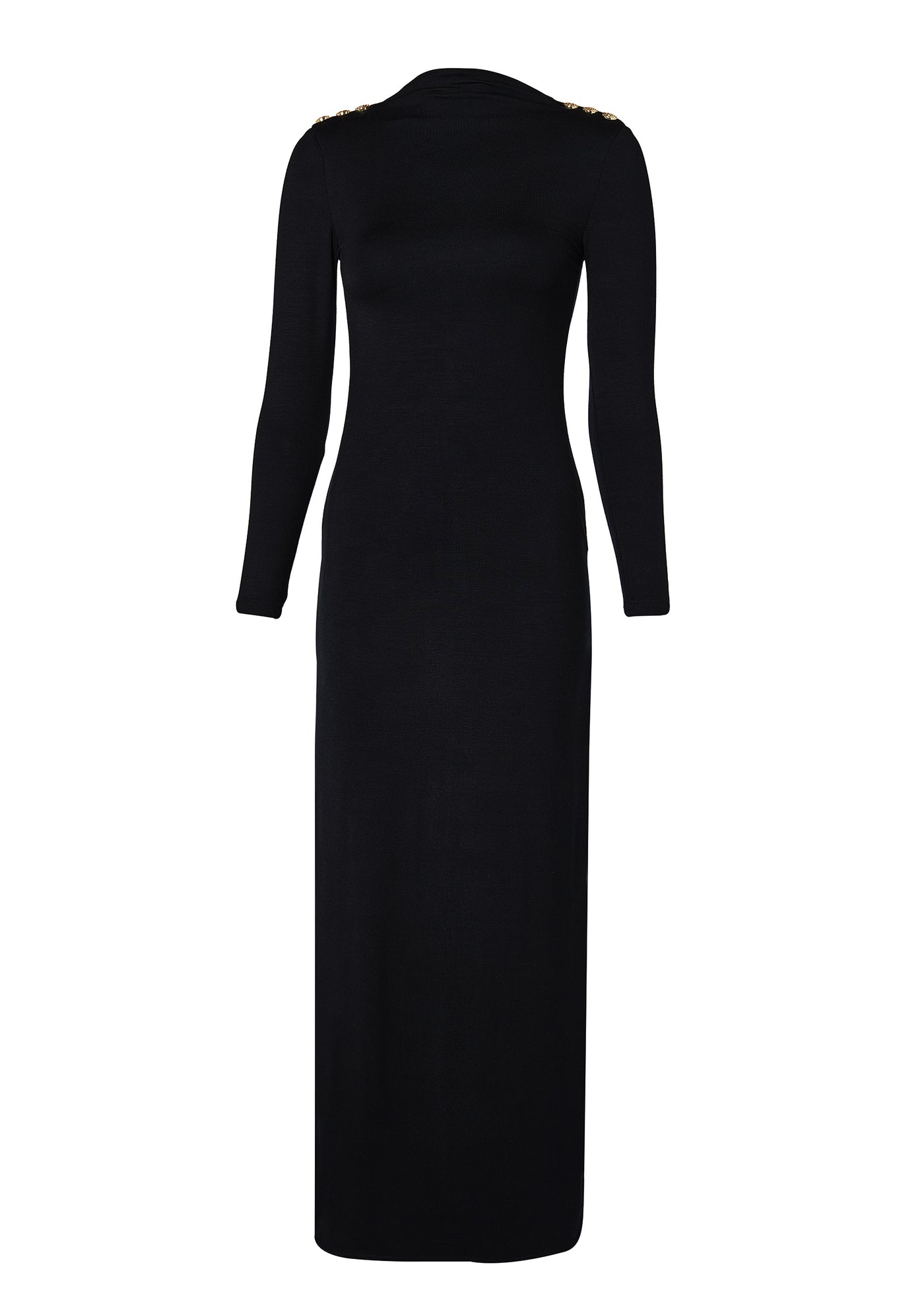 Holland Cooper Harper Long Sleeve Maxi Dress in Black Front