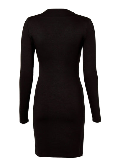 Holland Cooper Harper Long Sleeve Mini Dress in Black Back