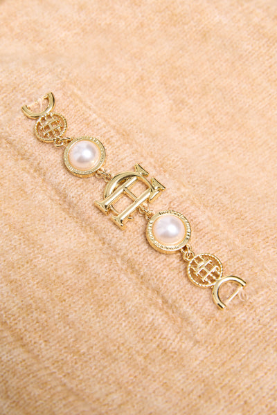 Holland Cooper Lucinda Cardigan in Camel Detail