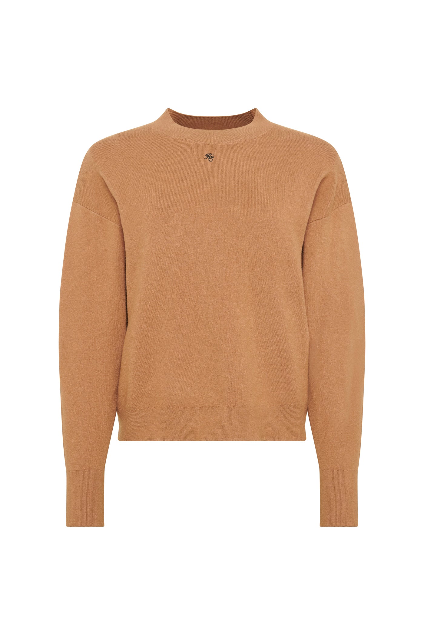 Holland Cooper Maria Crew Neck Knit in Caramel Front