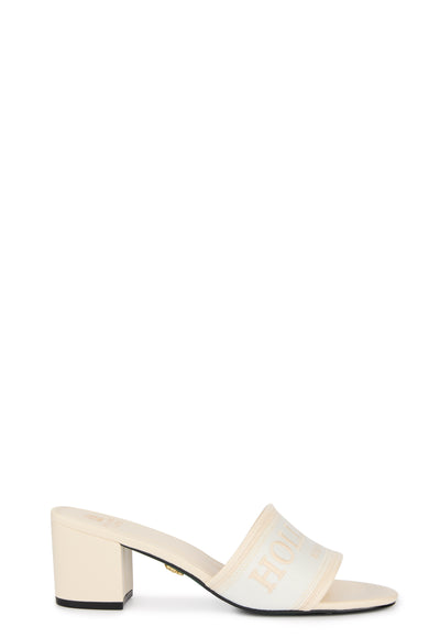Holland Cooper Pimlico Mule Shoe in Cream Ecru Side