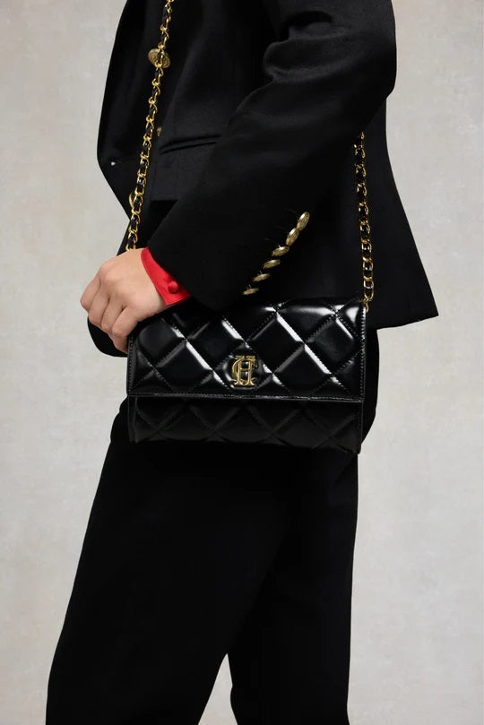 Holland Cooper Quilted Crossbody Bag in Black