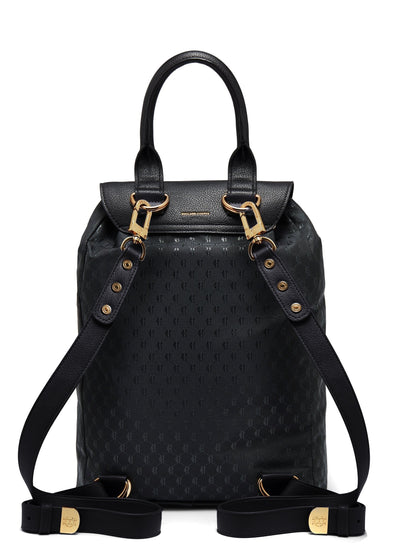 Holland Cooper Regency Monogram Backpack in Black Back