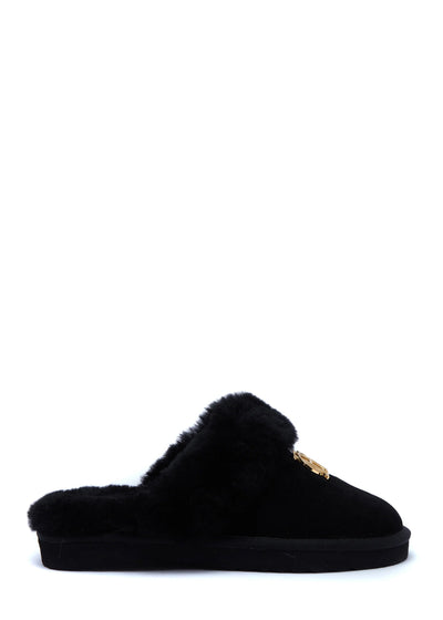 Holland Cooper Sherling Slipper in Black Side