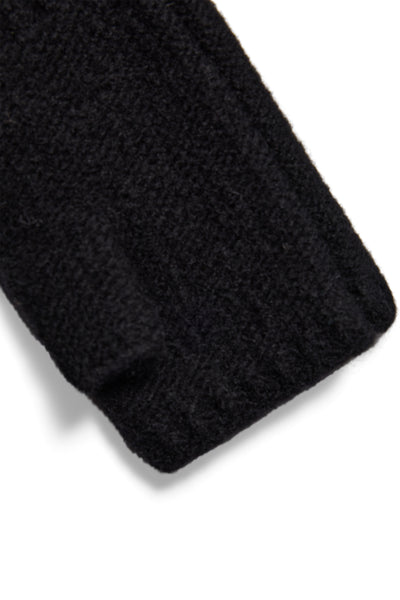 Holland Cooper Sloane Fingerless Gloves in Black Palm