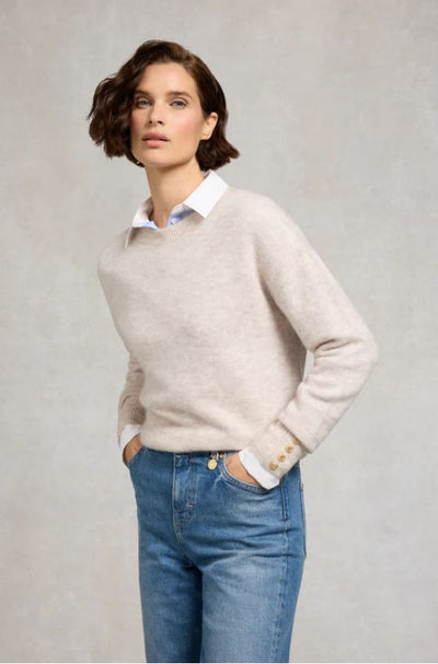 Holland Cooper Tori Crew Knit in Barley Model
