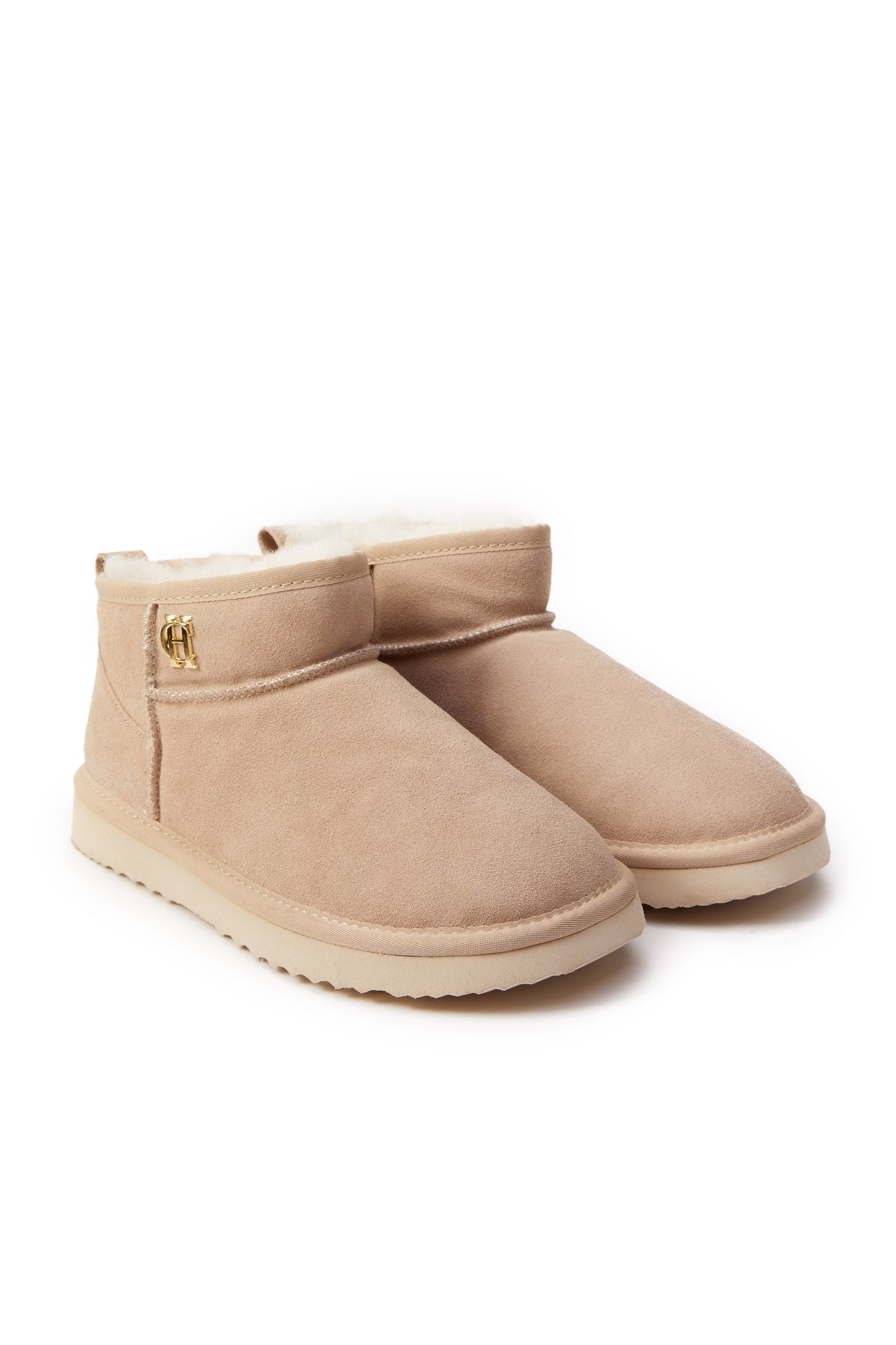 Holland Cooper Ultra Mini Shearling Boot in Oyster Pair