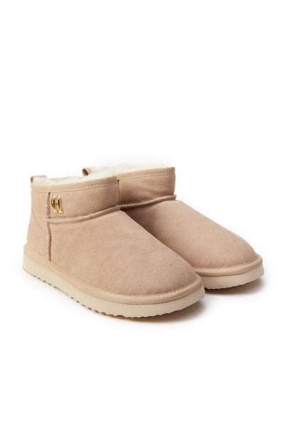 Holland Cooper Ultra Mini Shearling Boot in Oyster Pair