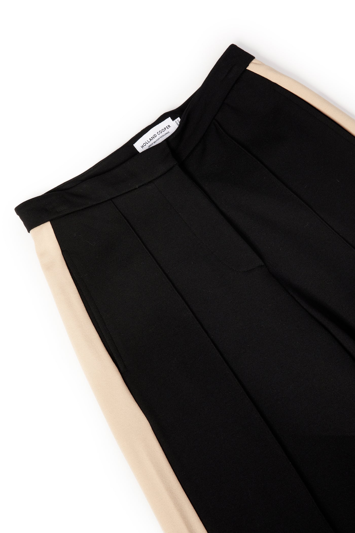 Holland Cooper Wide Leg Pant in Black Waist