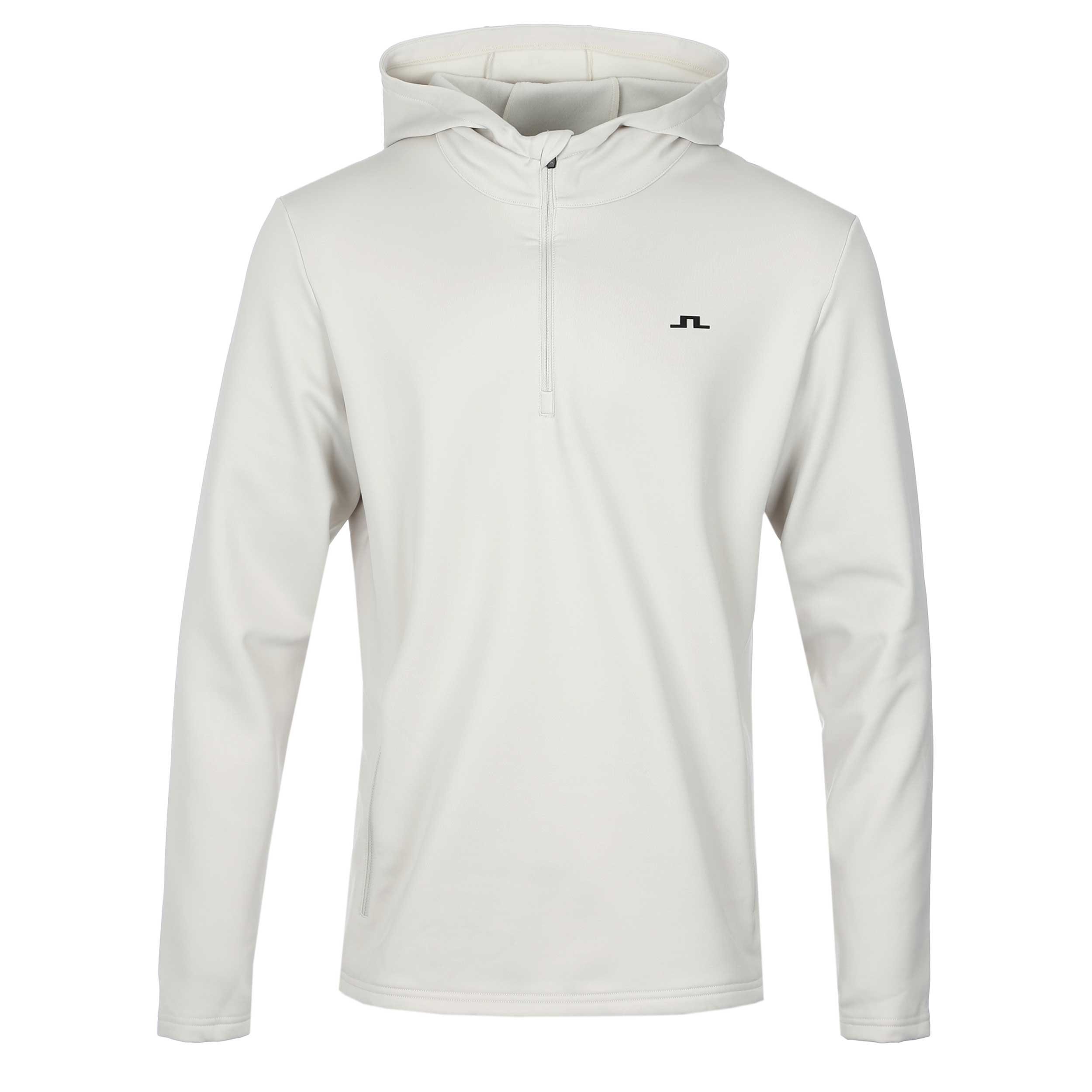 J.Lindeberg Aerial Quarter Zip Hood in Moonbeam