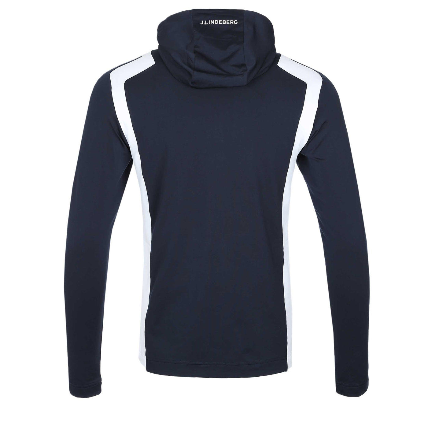 J.Lindeberg Lucas Quarter Zip Hood in JL Navy Back