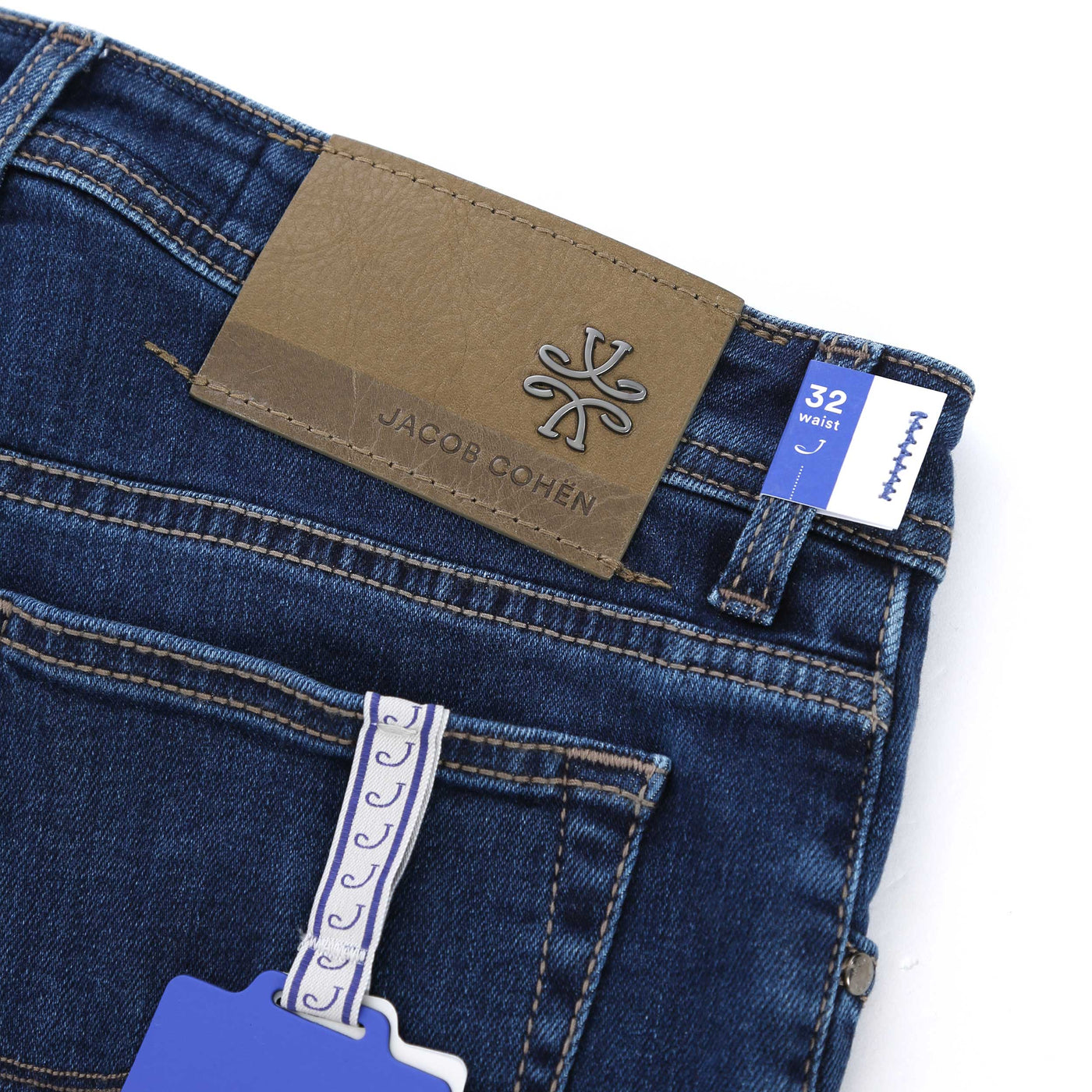 Jacob Cohen Bard Jean in Dark Blue Denim Logo