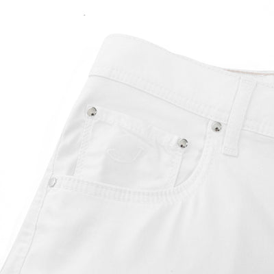 Jacob Cohen Nicholas Short in White logo