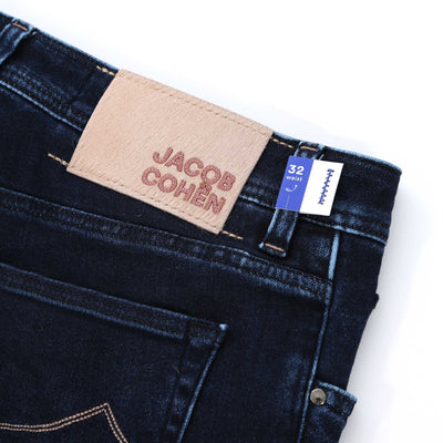 Jacob Cohen Nick Jean in Dark Denim Logo Badge