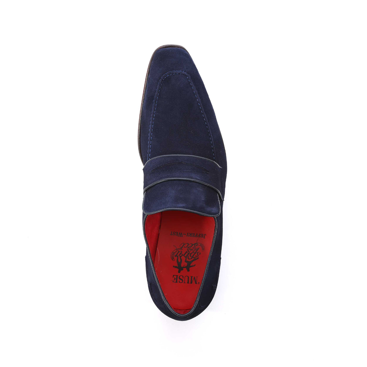 Jeffery West Soprano Shoe in Navy Suede Birdseye