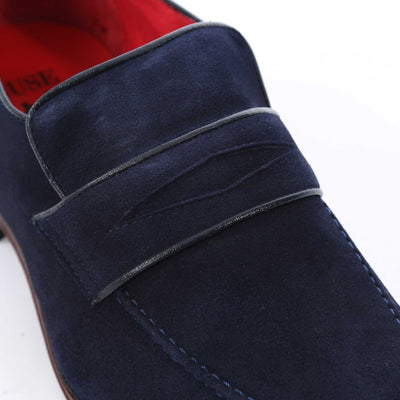 Jeffery West Soprano Shoe in Navy Suede Detail