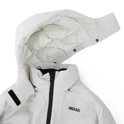 Mackage Moon Kids Jacket in Porcelain Grey Removable Hood