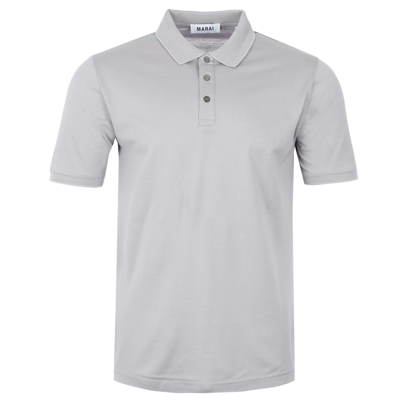 Marai Pique Polo Shirt in Light Grey