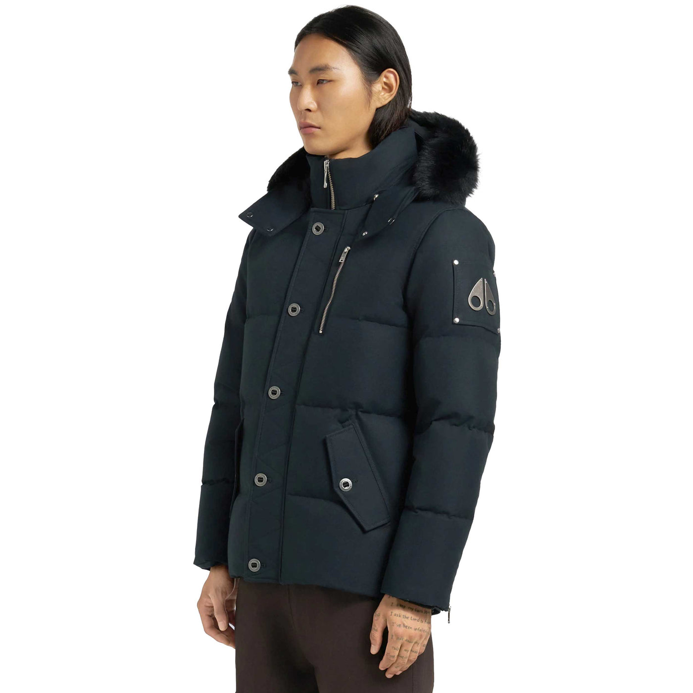 Moose Knuckles 3Q Jacket in Navy & Black Fur