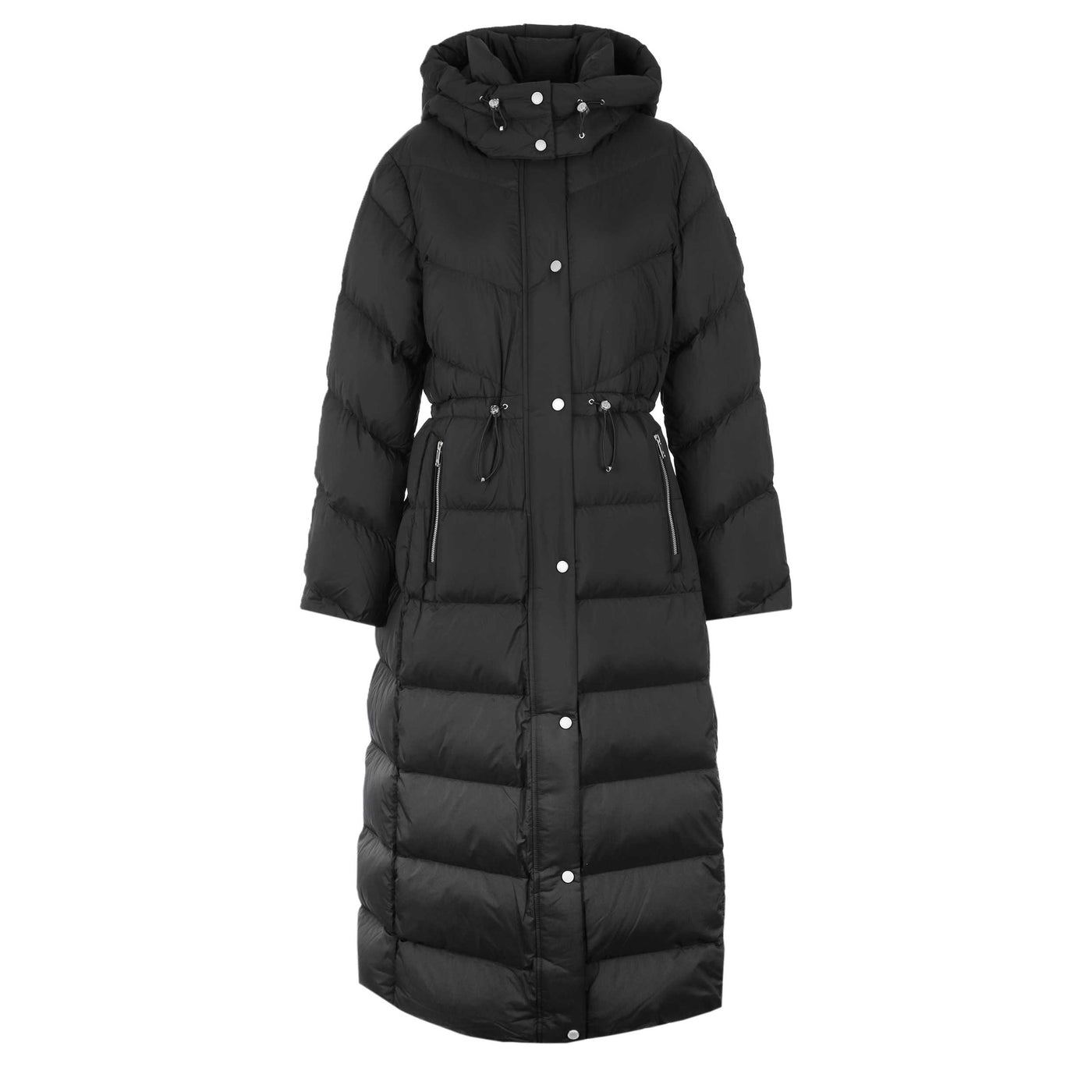 Moose Knuckles Belle Cote Long Puffer Ladies Jacket in Black