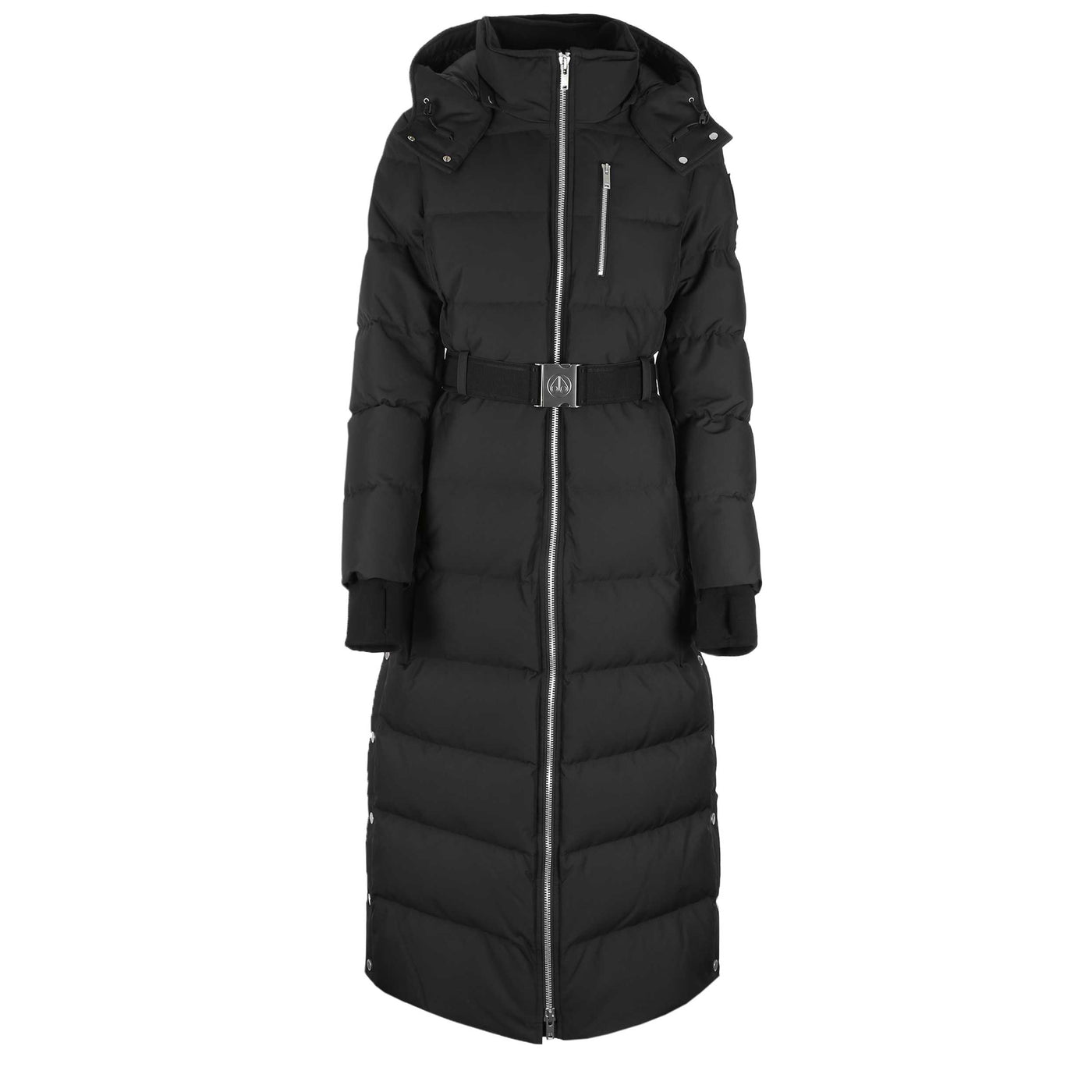 Moose Knuckles Cloud Long Ladies Parka Jacket in Black Front