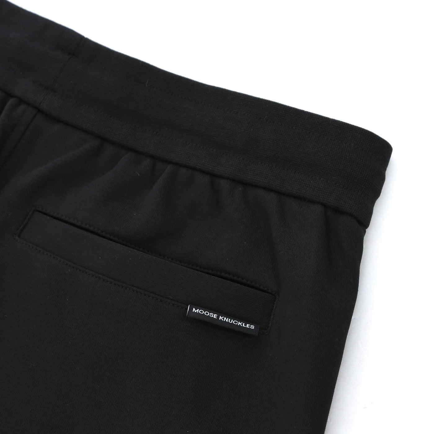 Moose Knuckles Dalon Shorts Sweat Short in Black Logo Tab