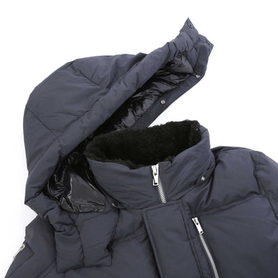 Moose Knuckles Everest 3Q Puffer Jacket in Cement Hood Detached
