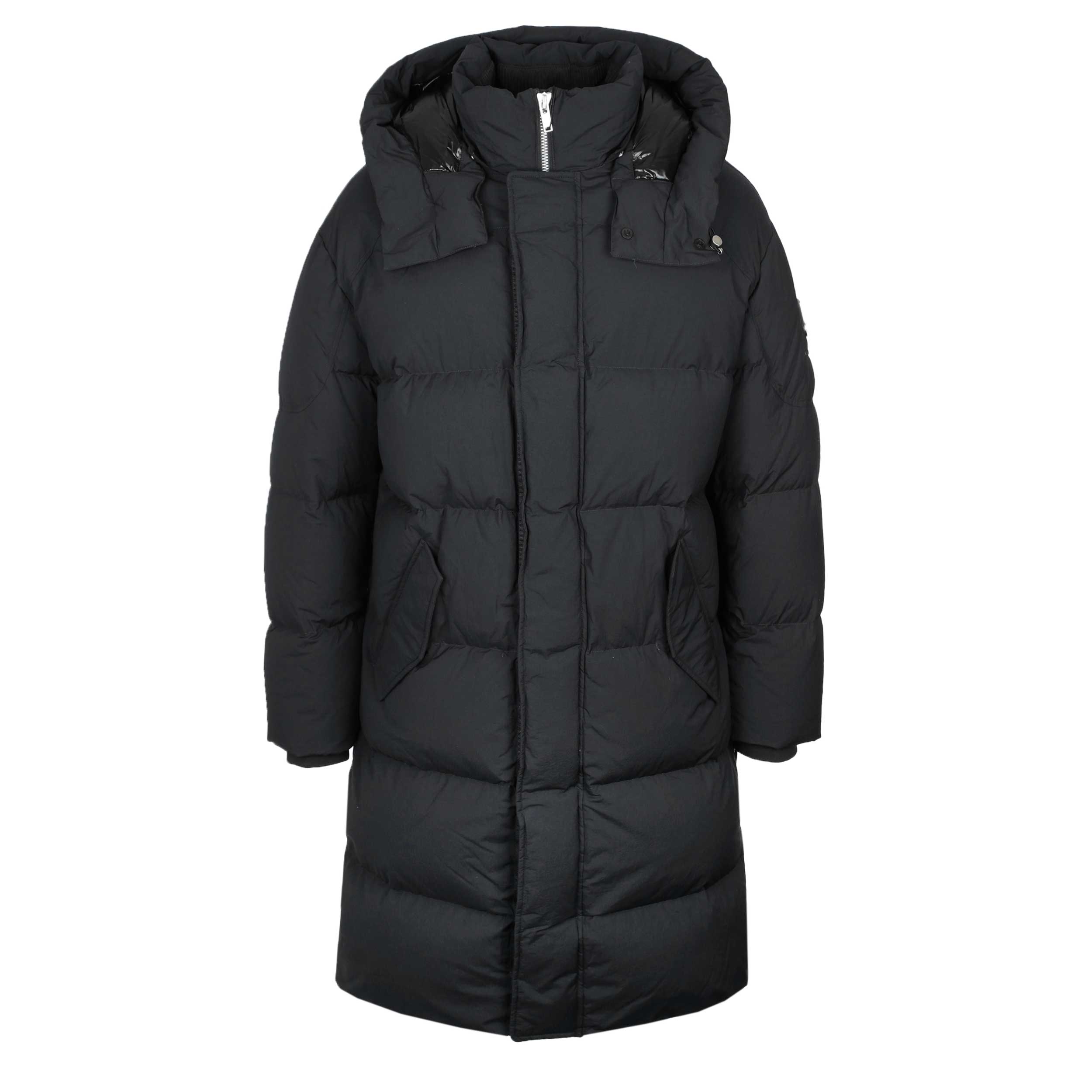 Moose Knuckles Everest Long Puffer Jacket in Black