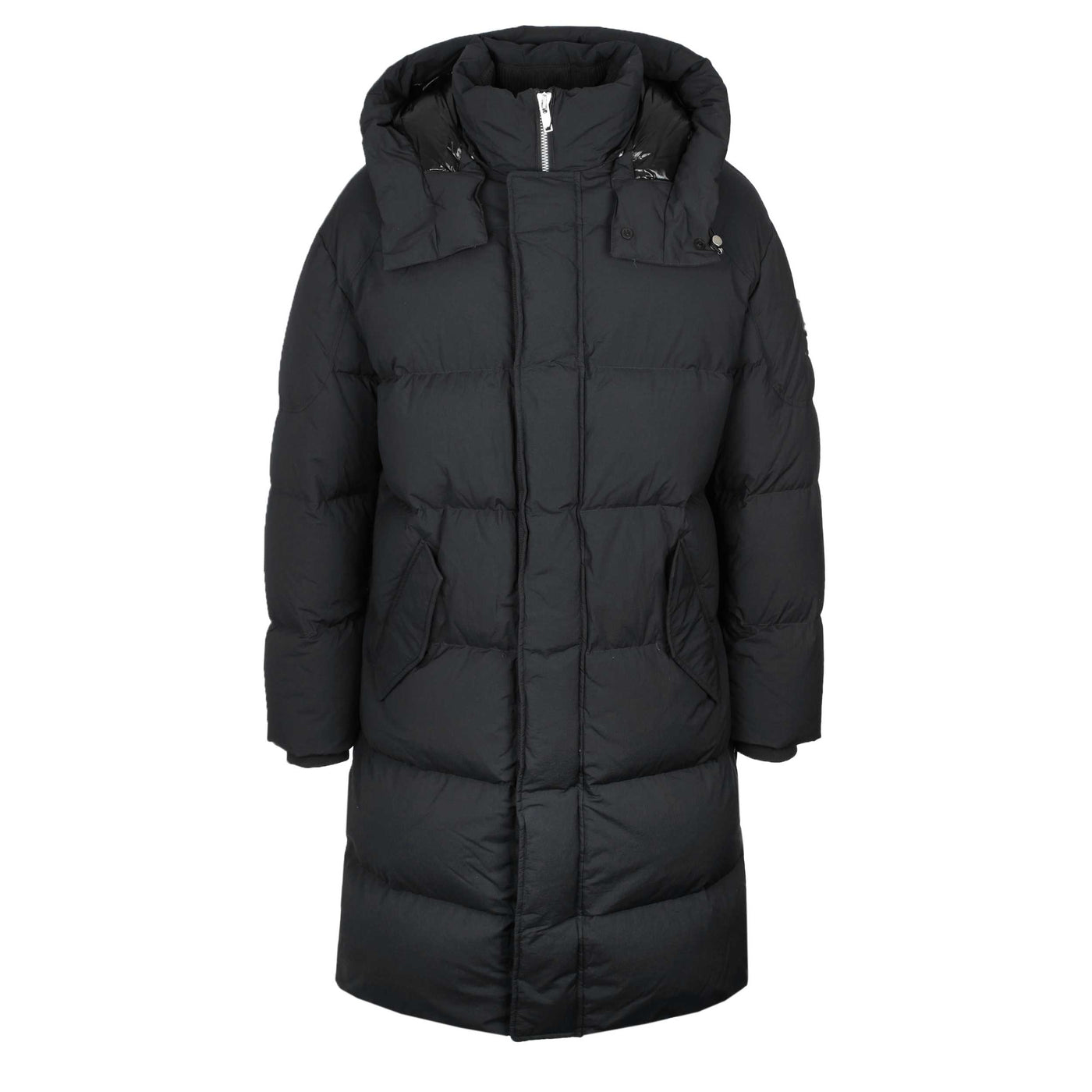 Moose Knuckles Everest Long Puffer Jacket in Black