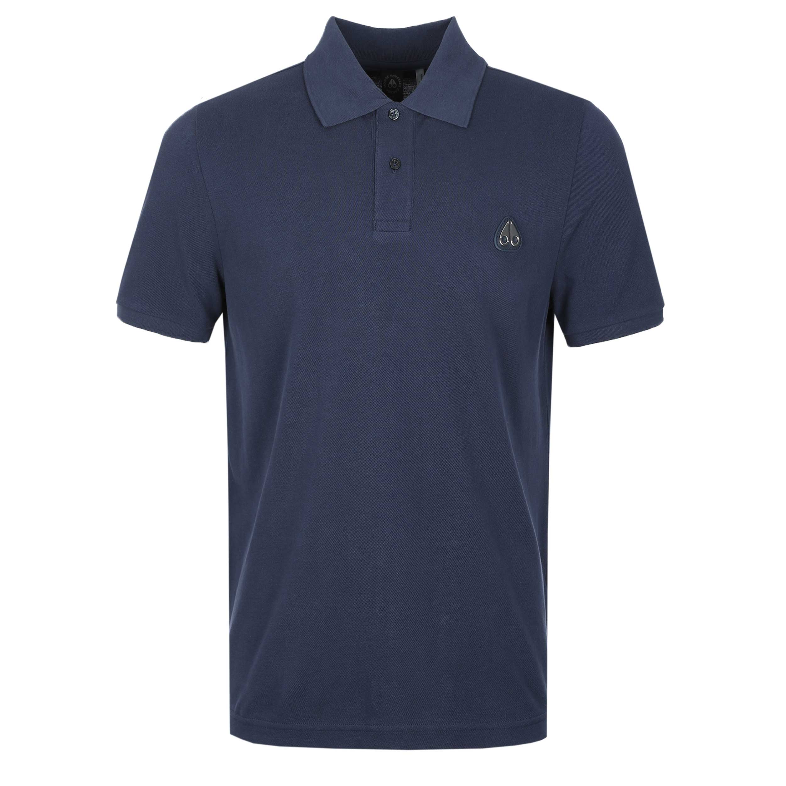 Moose Knuckles Everett Polo Shirt in Navy