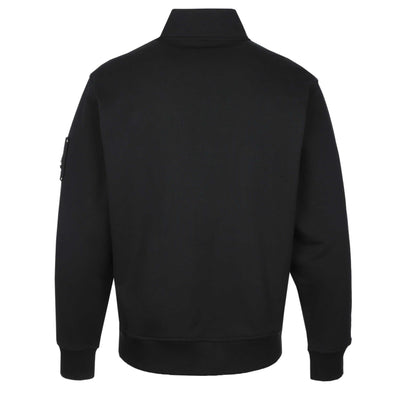 Moose Knuckles Hartsfield 1/4 Zip Sweatshirt in Black Back