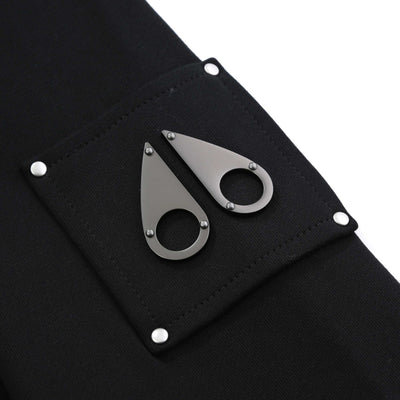 Moose Knuckles Hartsfield 1/4 Zip Sweatshirt in Black Logo