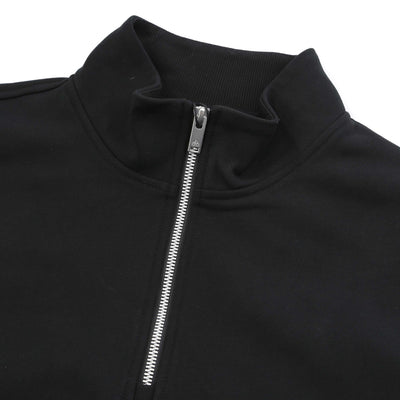 Moose Knuckles Hartsfield 1/4 Zip Sweatshirt in Black Placket