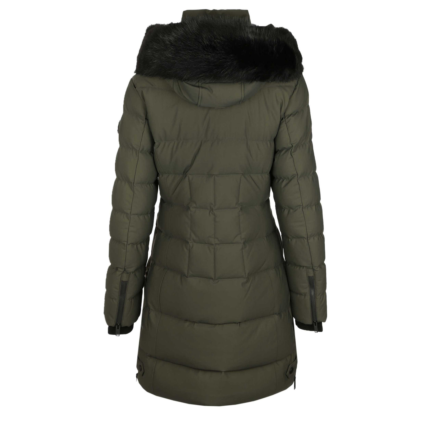 Moose Knuckles Watershed 3 Parka SH Ladies Jacket in Dark Olive Back