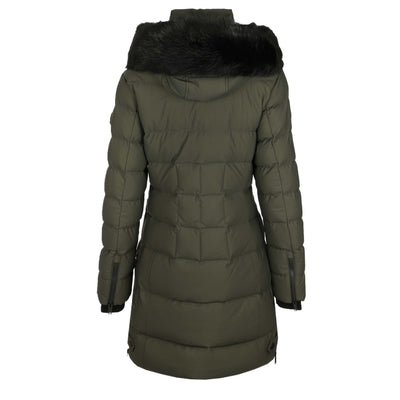 Moose Knuckles Watershed 3 Parka SH Ladies Jacket in Dark Olive Back