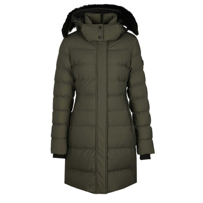 Moose Knuckles Watershed 3 Parka SH Ladies Jacket in Dark Olive