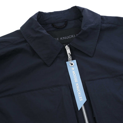 Moose Knuckles Waverly Shirt Jacket in Navy Collar