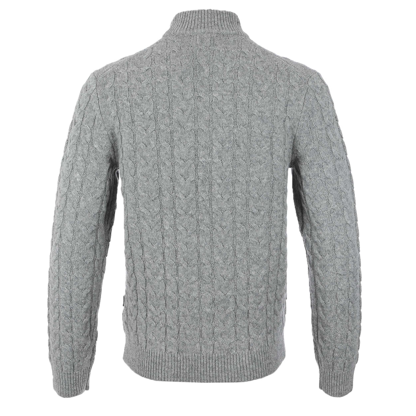 Oliver Sweeney Darlington 1/4 Zip Knitwear in Grey Back